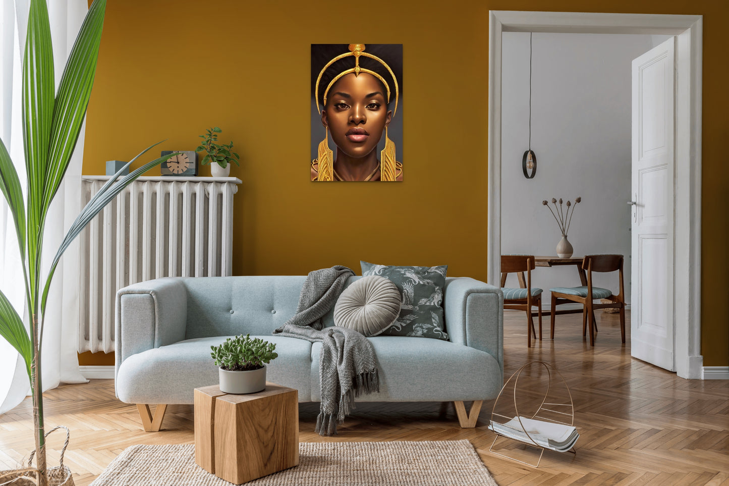 QUEEN SUWADA, African Portrait Canvas Wall Art.