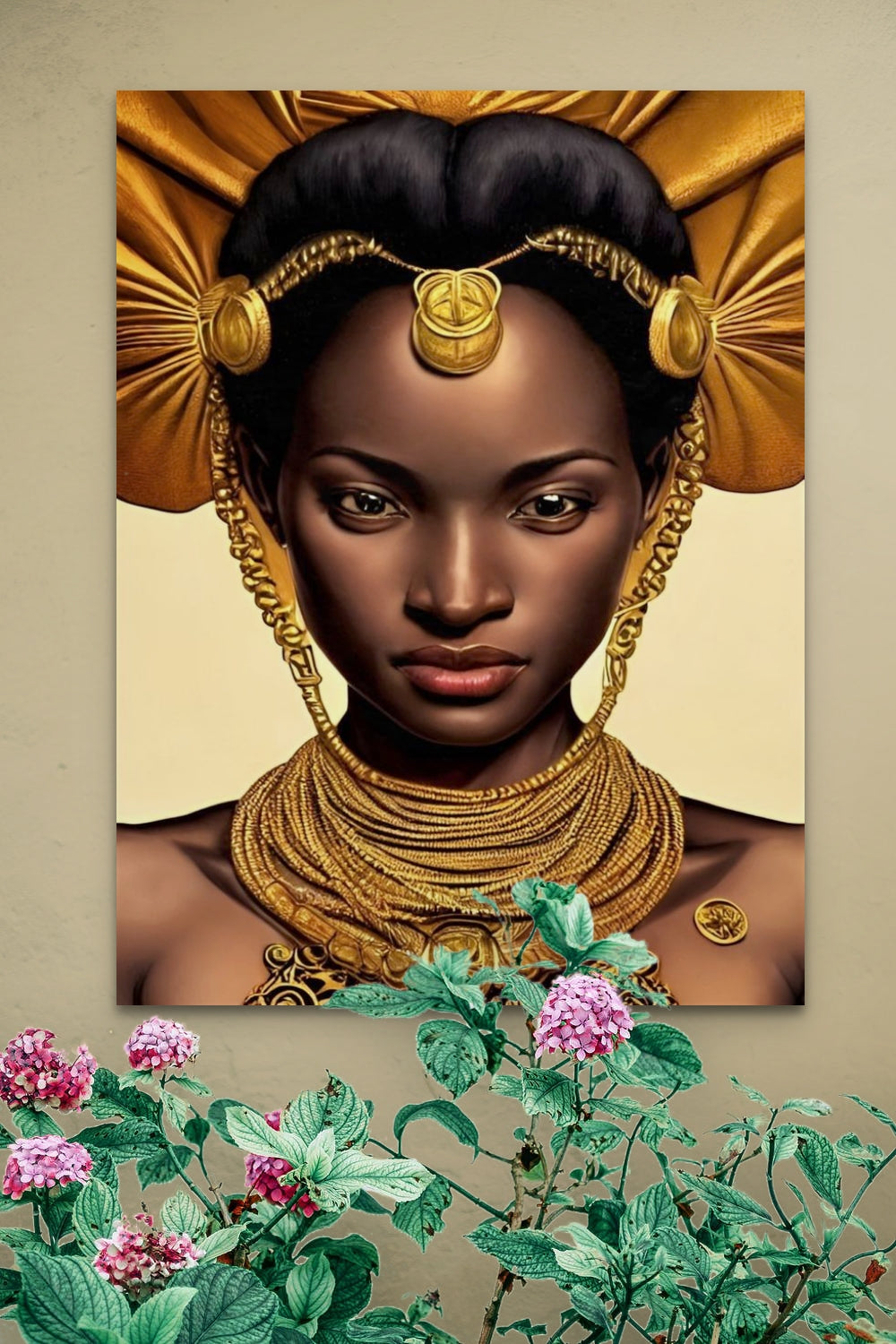 QUEEN DUVEENA, African Portrait Canvas Wall Art.
