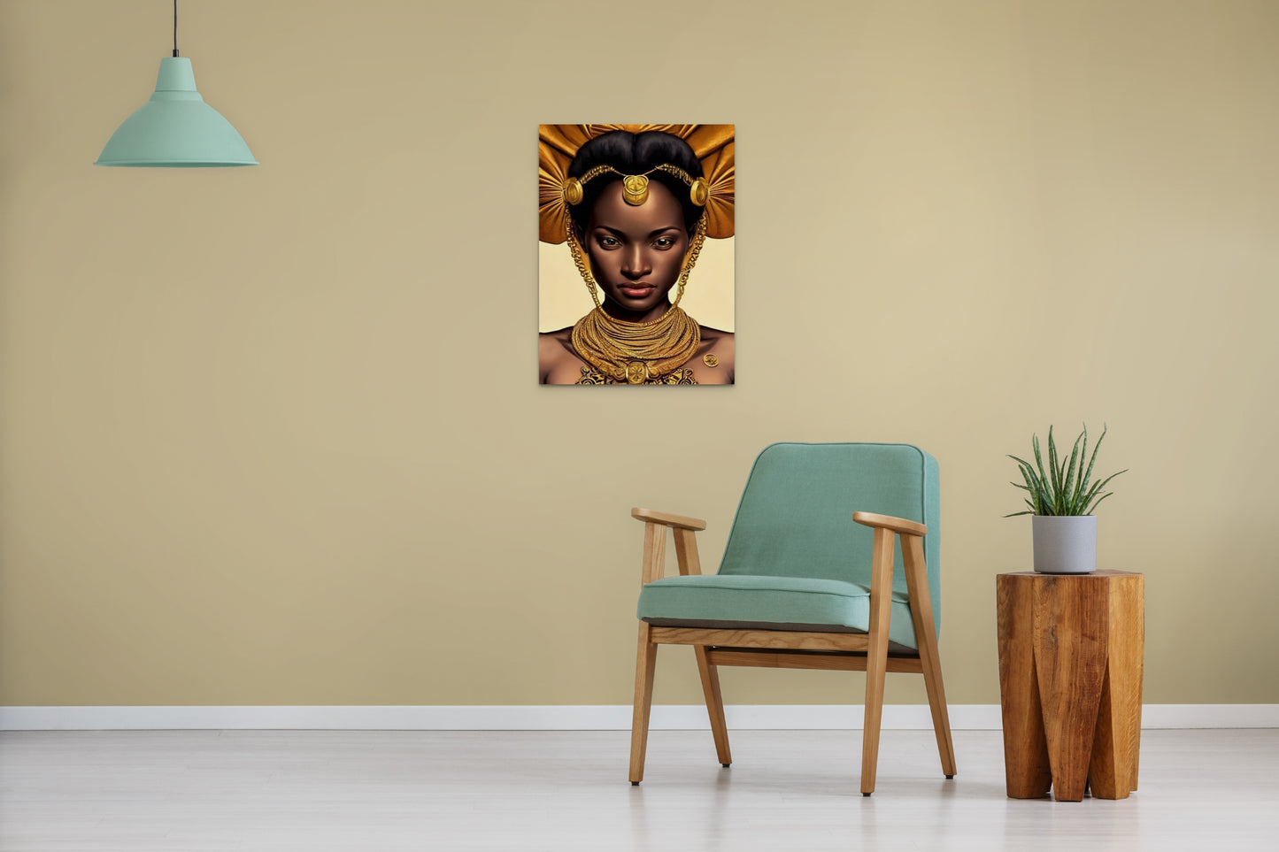 QUEEN DUVEENA, African Portrait Canvas Wall Art.