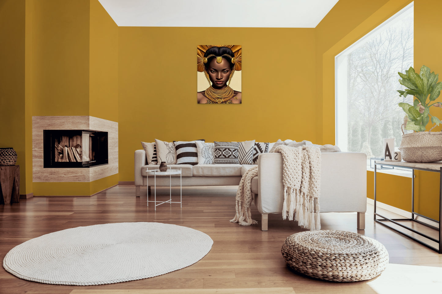 QUEEN DUVEENA, African Portrait Canvas Wall Art.