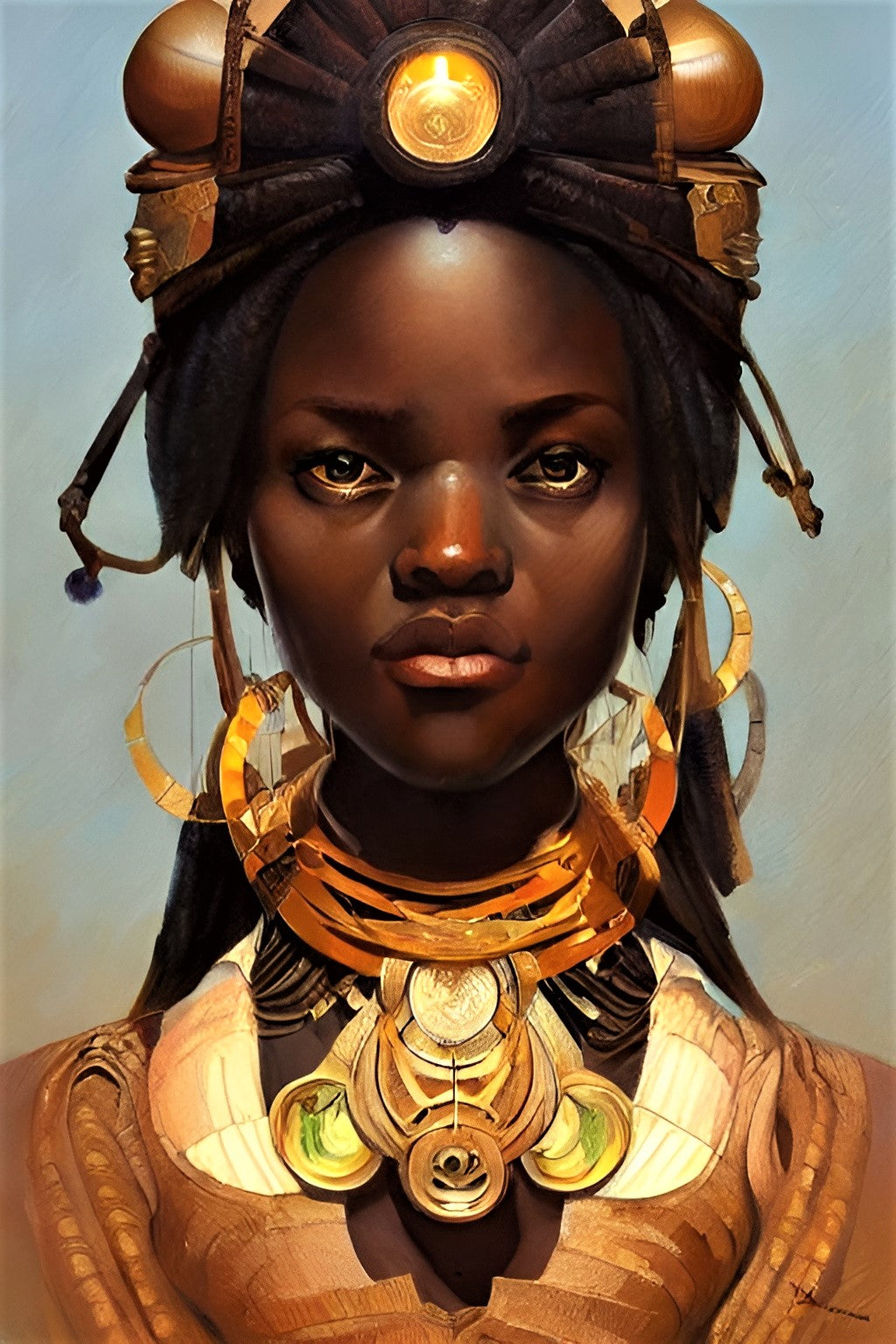 QUEEN UELLA, African Portrait Canvas Wall Art.
