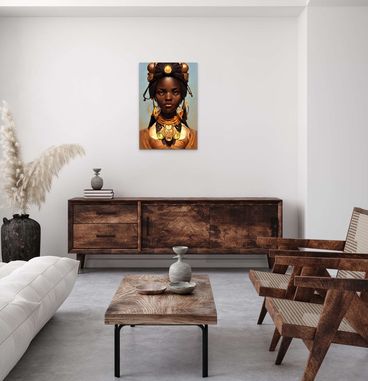 QUEEN UELLA, African Portrait Canvas Wall Art.