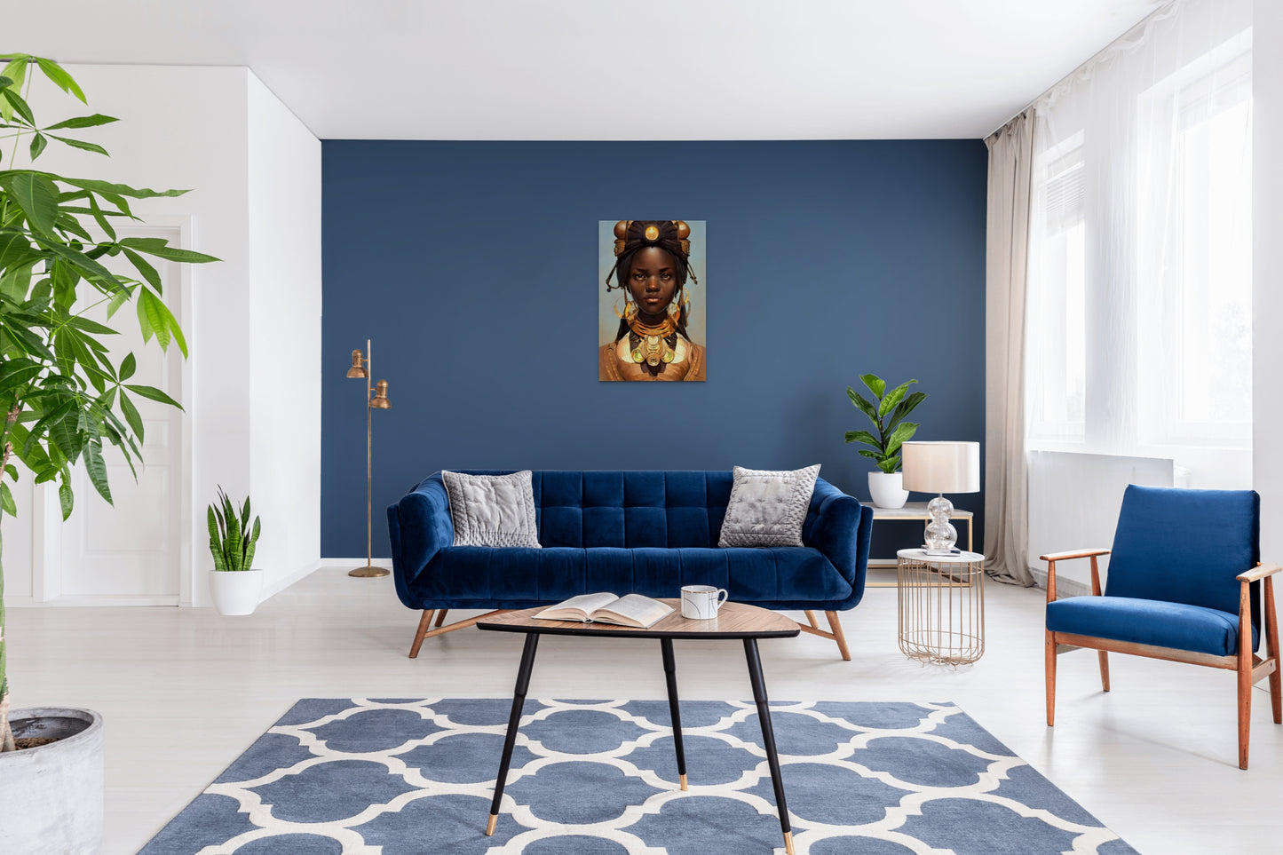 QUEEN UELLA, African Portrait Canvas Wall Art.