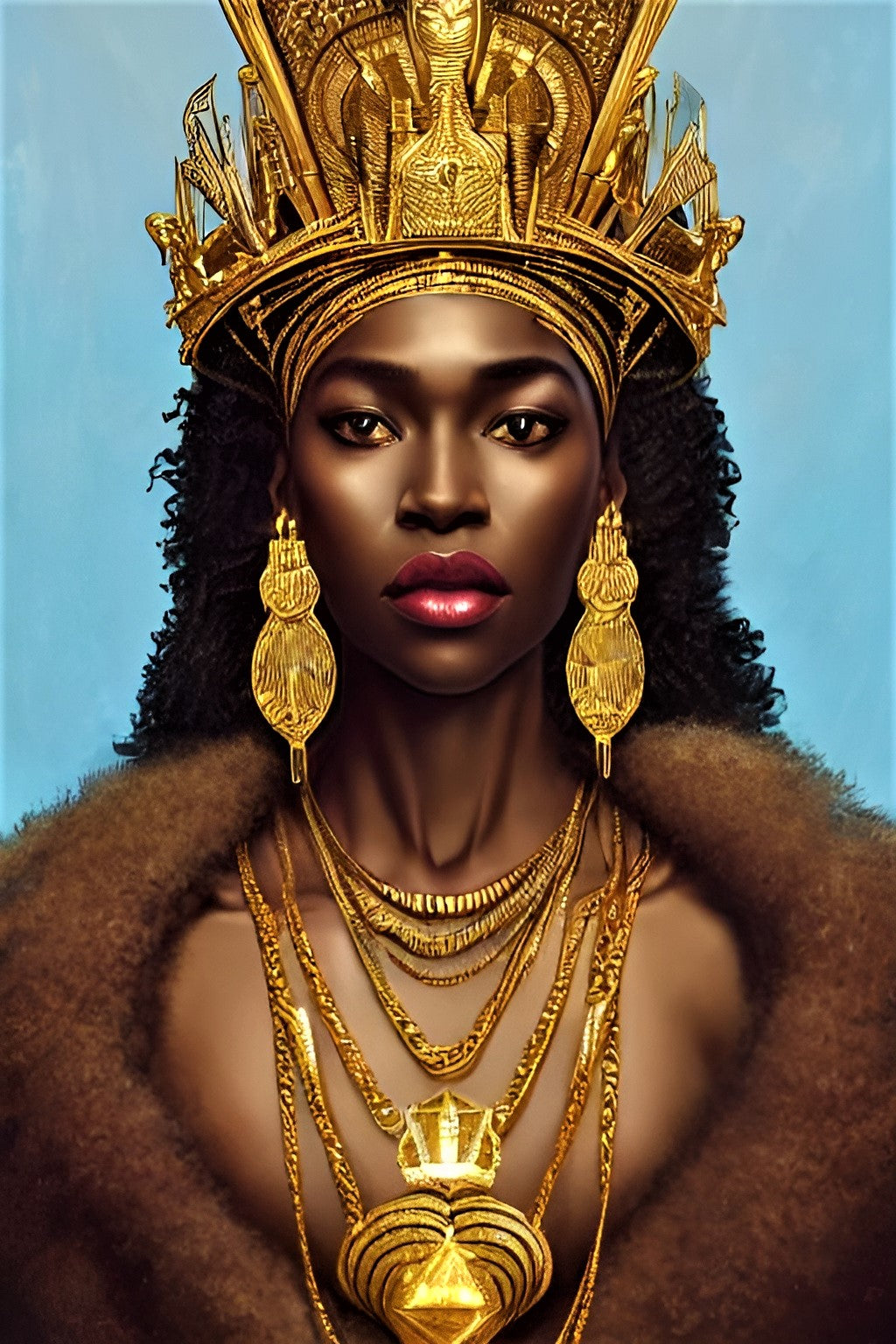 QUEEN UOLLA, African Portrait Canvas Wall Art.