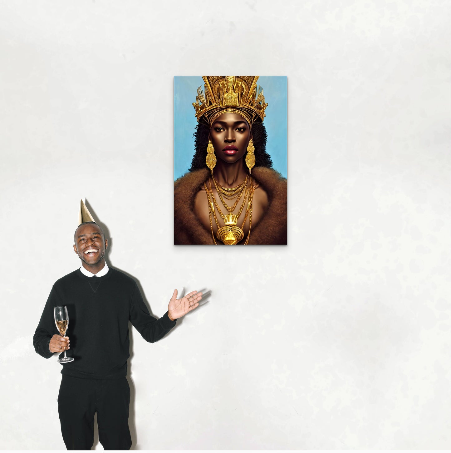 QUEEN UOLLA, African Portrait Canvas Wall Art.