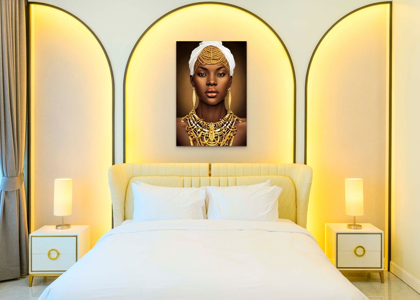 QUEEN VENETTA, African Portrait Canvas Wall Art.