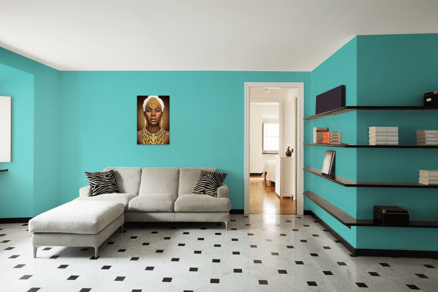 QUEEN VENETTA, African Portrait Canvas Wall Art.