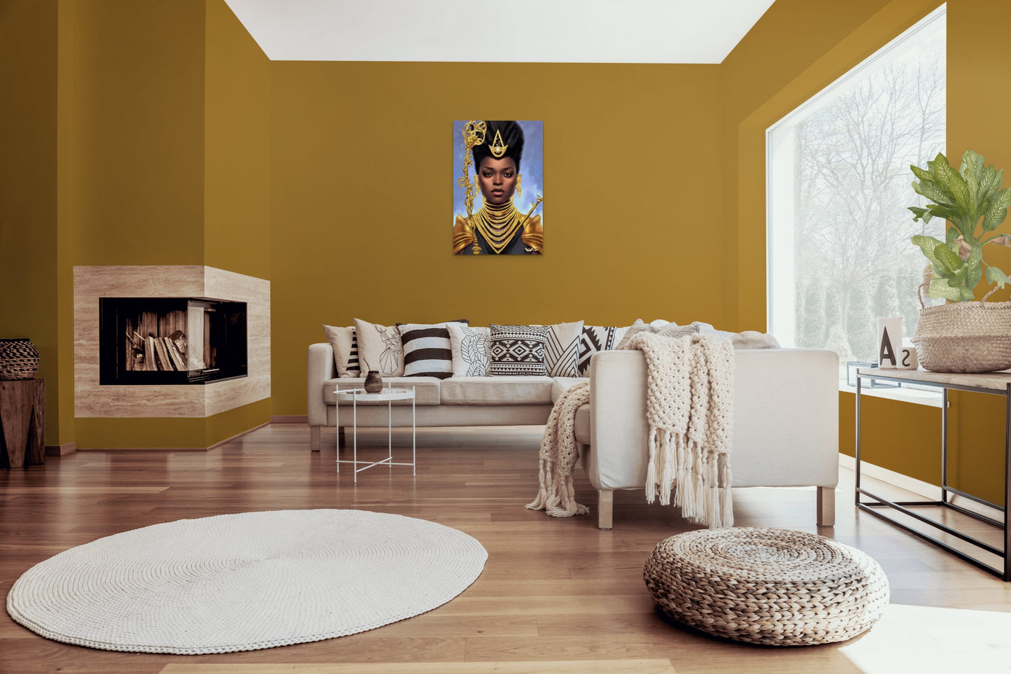 QUEEN WUBELLA, African Portrait Canvas Wall Art.
