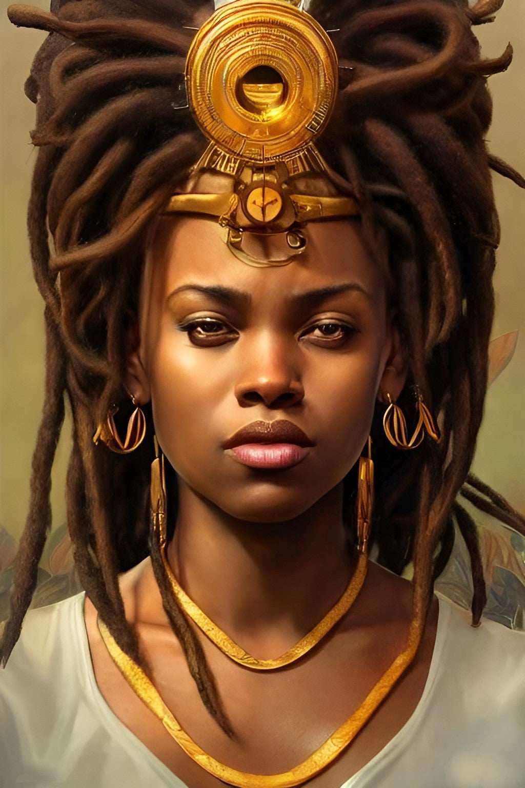 SISTREN BRAEDELLA, African Portrait Canvas Wall Art.
