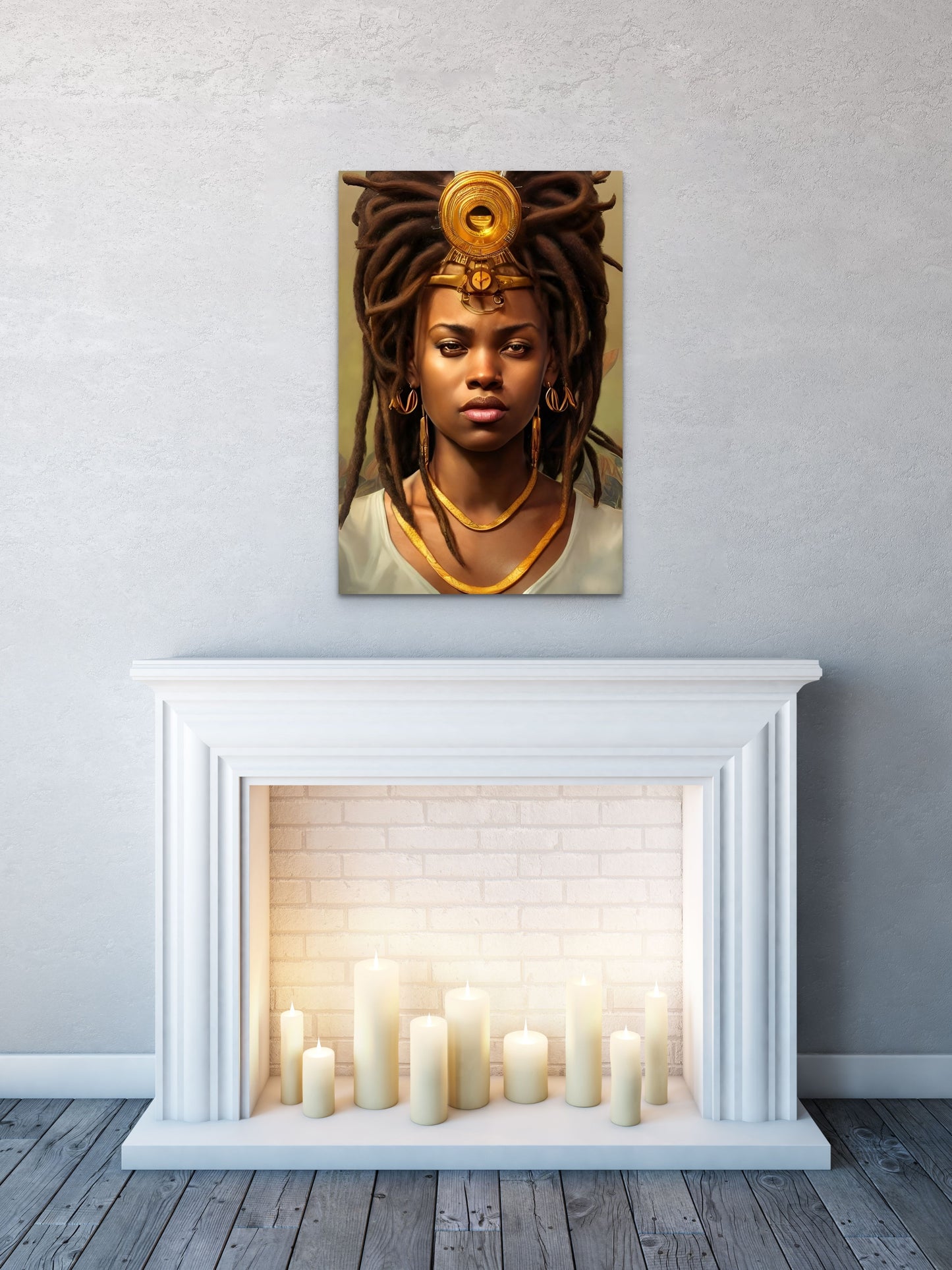 SISTREN BRAEDELLA, African Portrait Canvas Wall Art.
