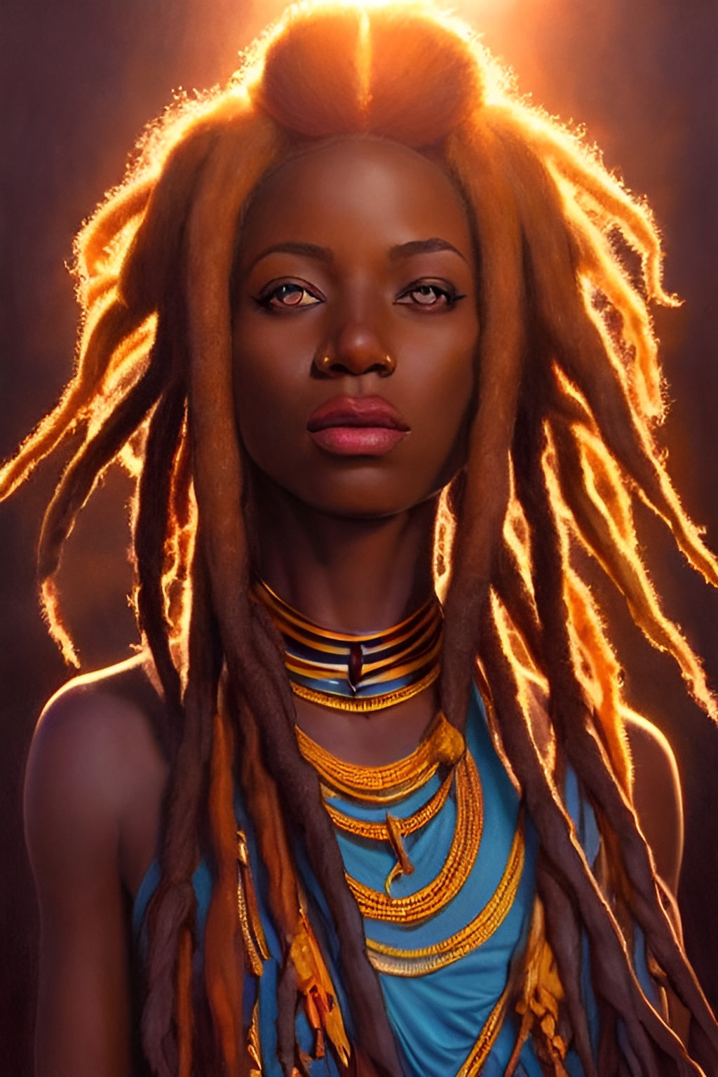SISTREN FAHEEMA, African Portrait Canvas Wall Art.