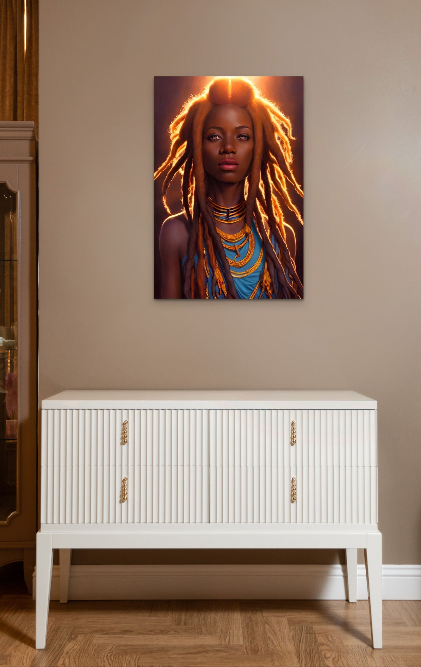 SISTREN FAHEEMA, African Portrait Canvas Wall Art.