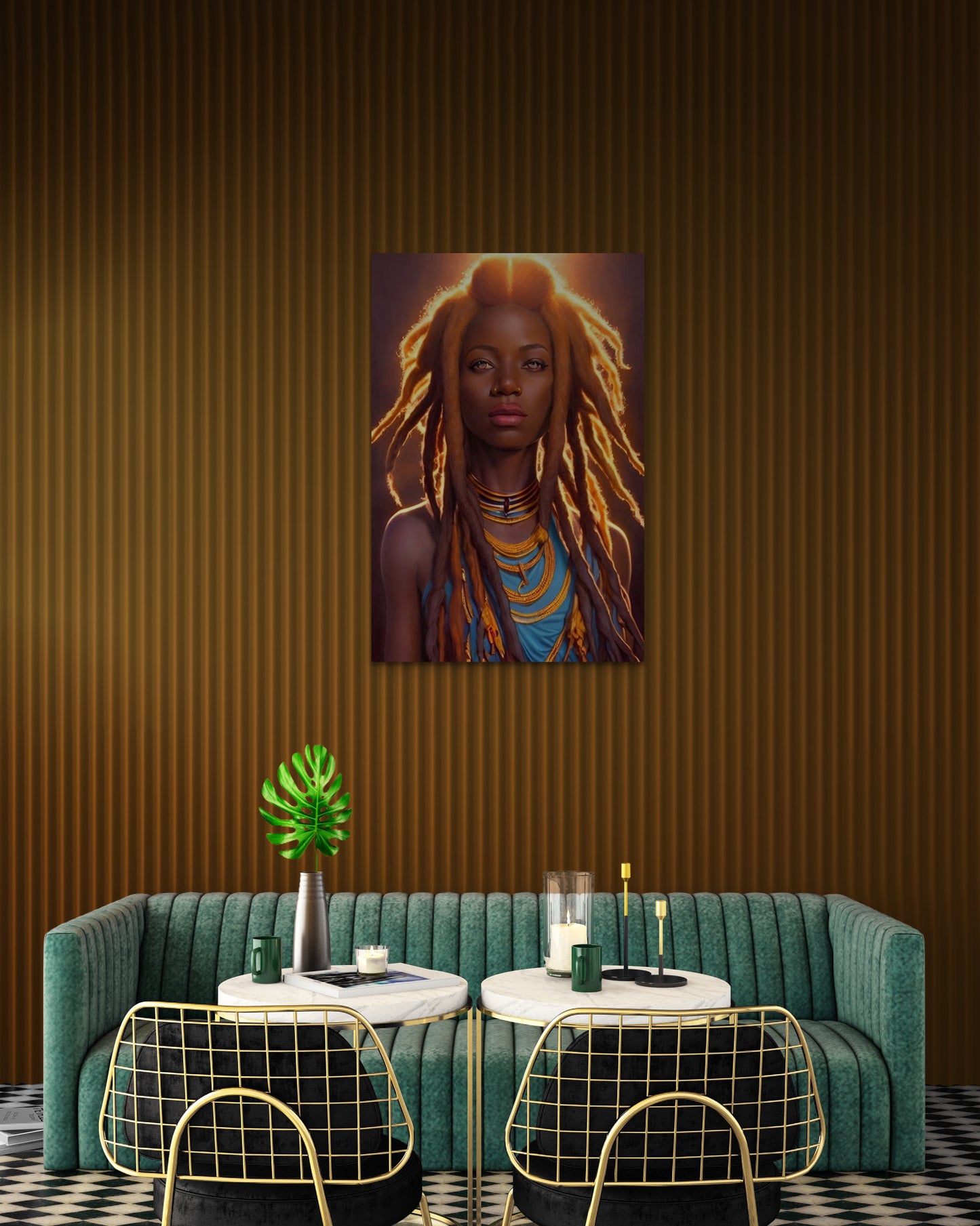 SISTREN FAHEEMA, African Portrait Canvas Wall Art.
