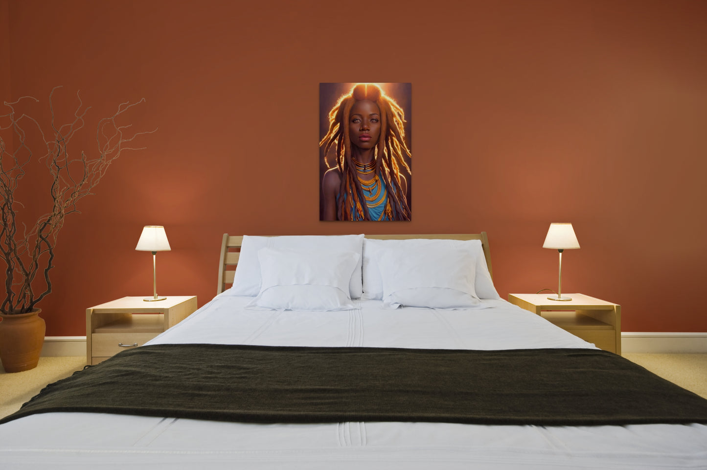 SISTREN FAHEEMA, African Portrait Canvas Wall Art.