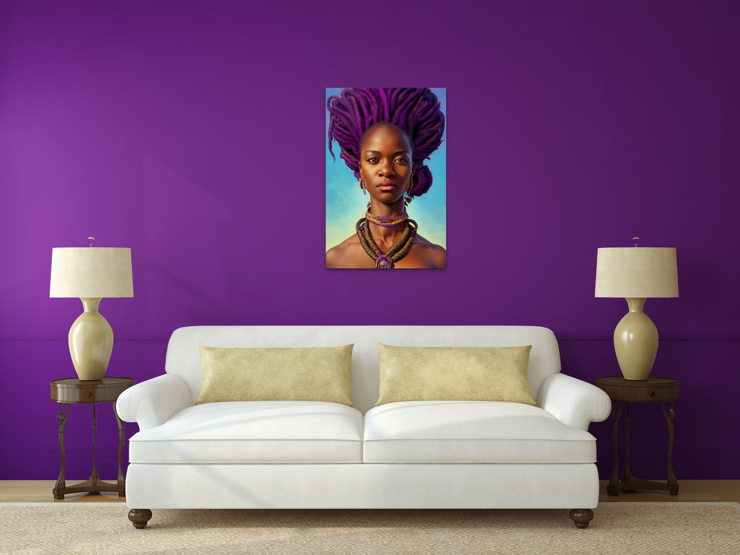 SISTREN IANNA, African Portrait Canvas Wall Art.