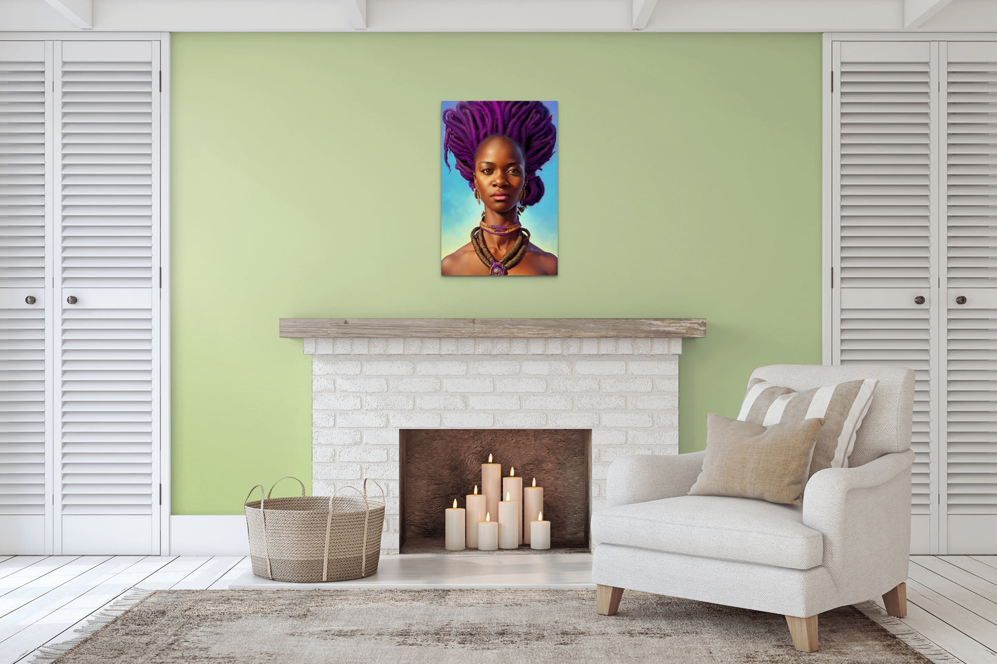 SISTREN IANNA, African Portrait Canvas Wall Art.