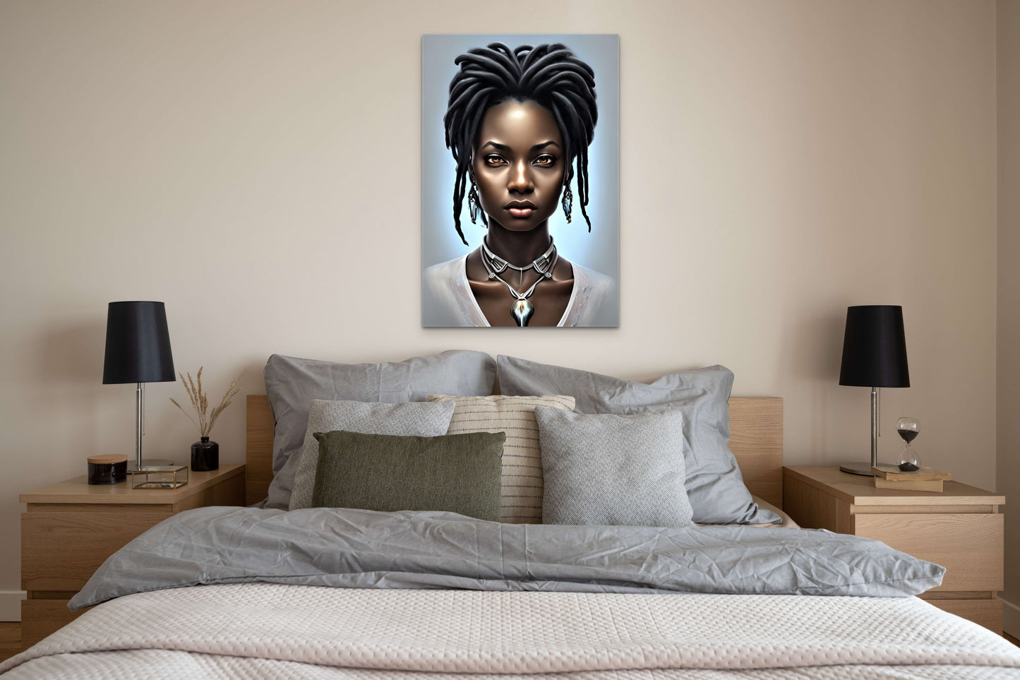 SISTREN JUWANNA, African Portrait Canvas Wall Art.