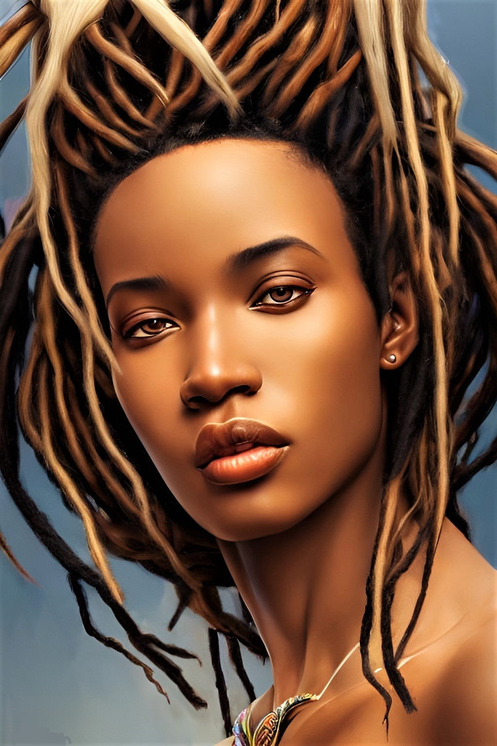 SISTREN MADAFNEE, African Portrait Canvas Wall Art.