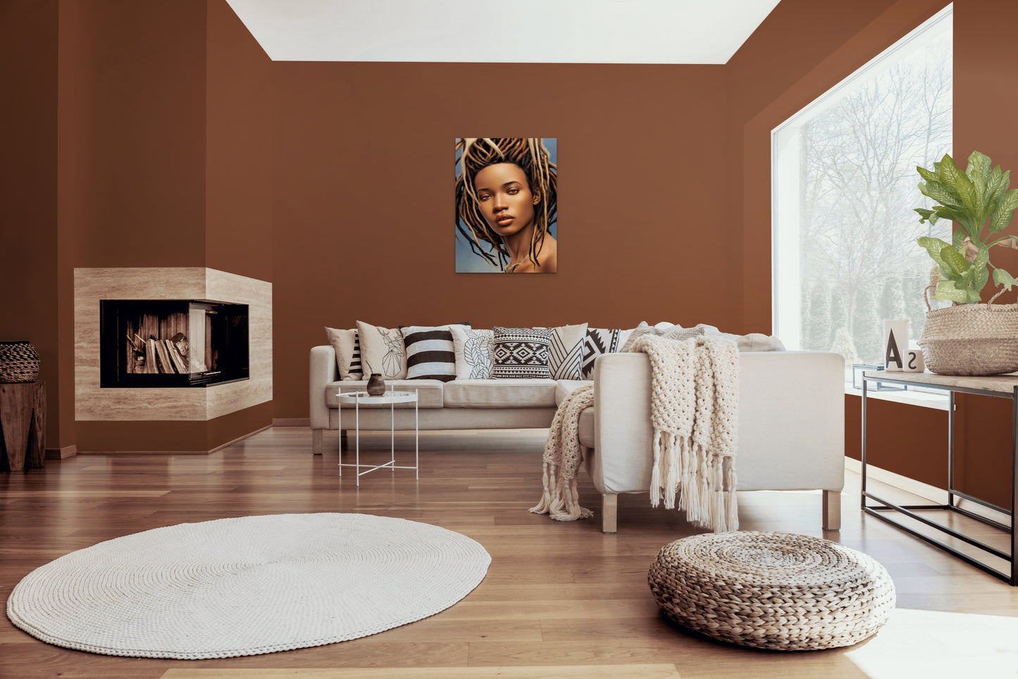 SISTREN MADAFNEE, African Portrait Canvas Wall Art.