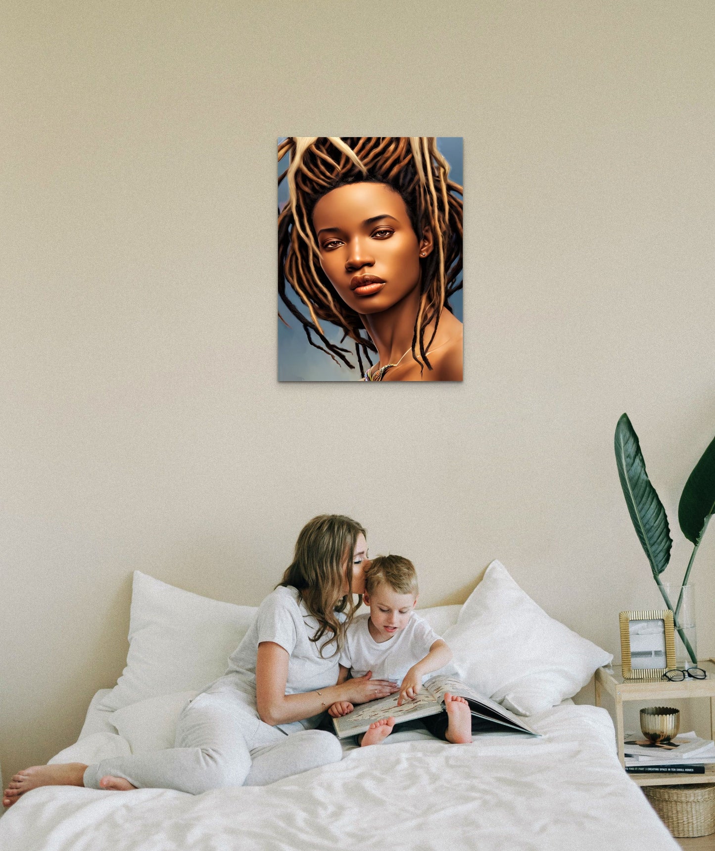 SISTREN MADAFNEE, African Portrait Canvas Wall Art.
