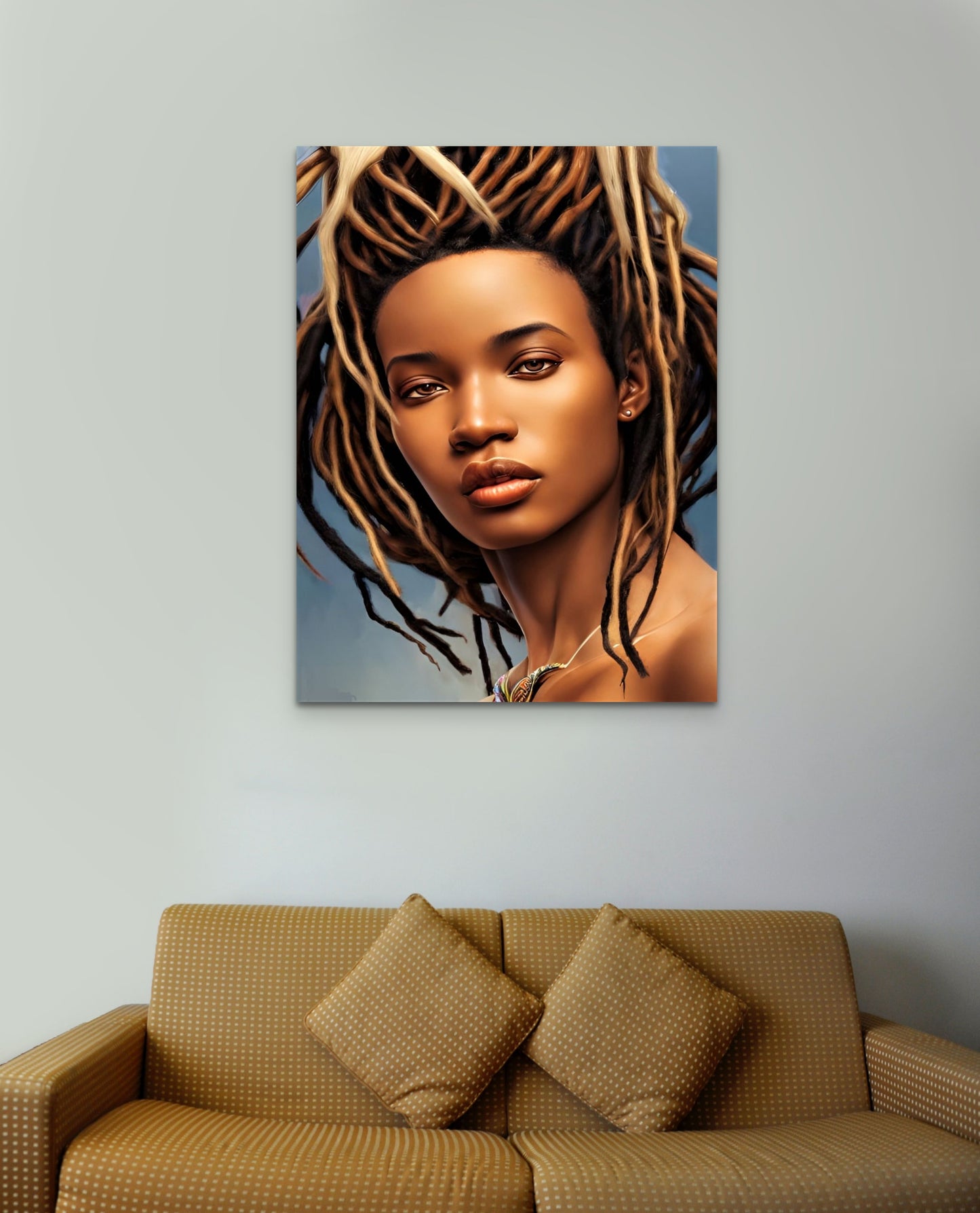 SISTREN MADAFNEE, African Portrait Canvas Wall Art.