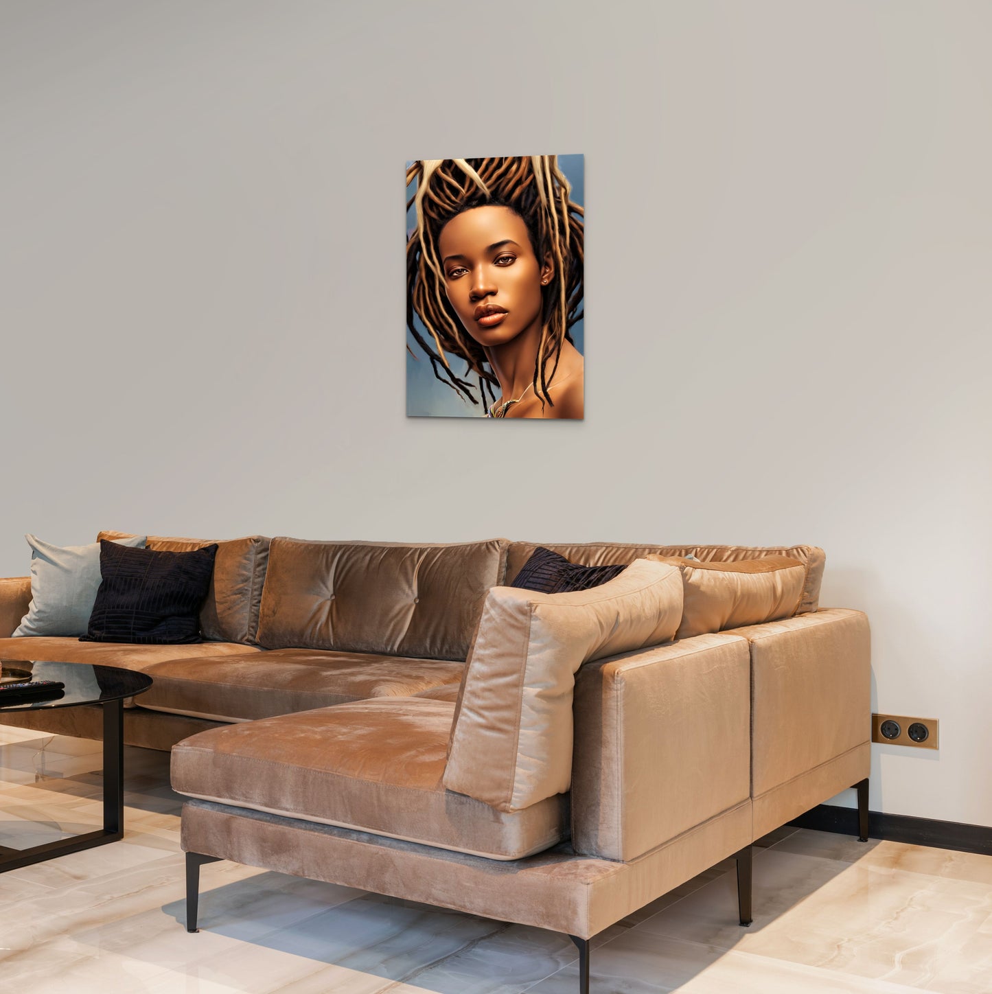 SISTREN MADAFNEE, African Portrait Canvas Wall Art.