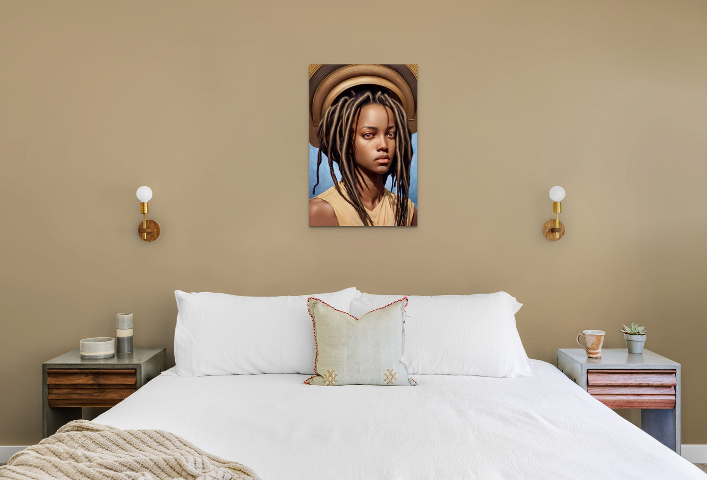 SISTREN PENELLA, African Portrait Canvas Wall Art.