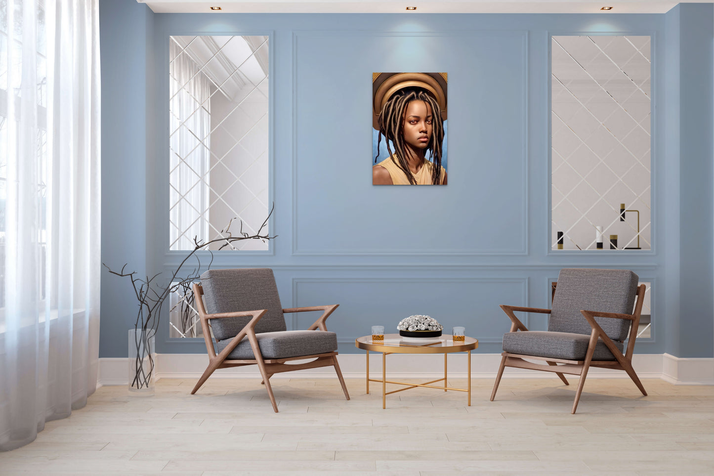 SISTREN PENELLA, African Portrait Canvas Wall Art.
