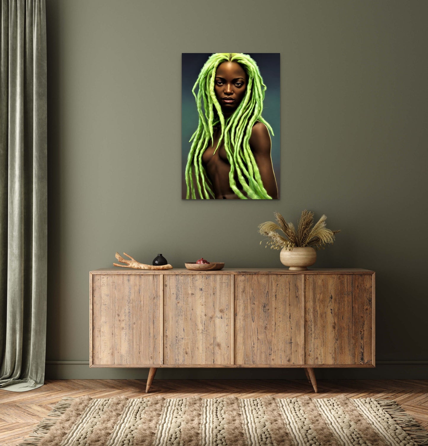 SISTREN QUAVA, African Portrait Canvas Wall Art.