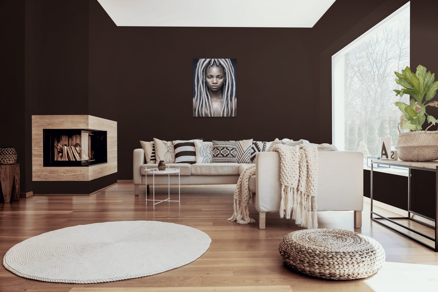 SISTREN THYLA, African Portrait Canvas Wall Art.