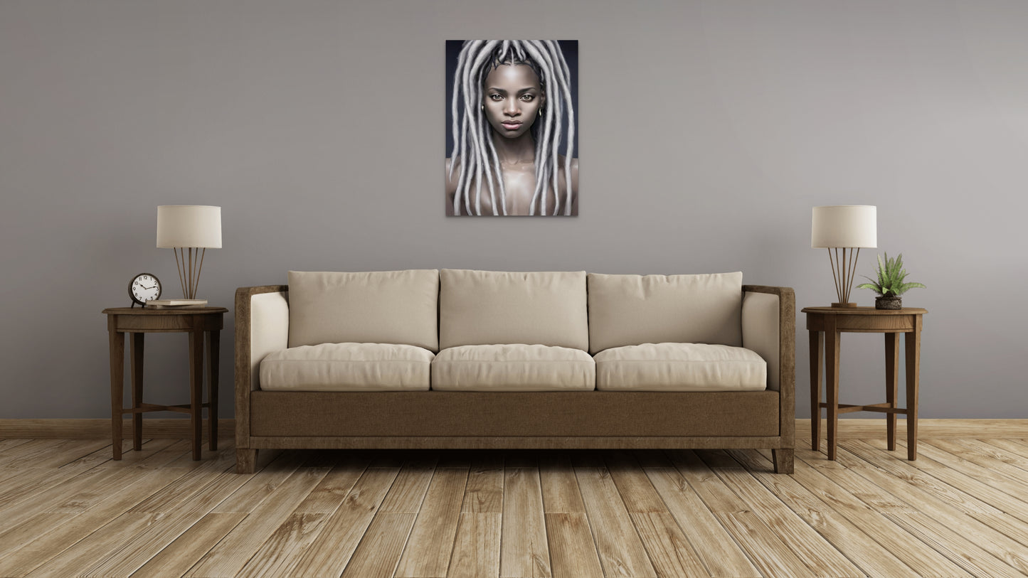 SISTREN THYLA, African Portrait Canvas Wall Art.