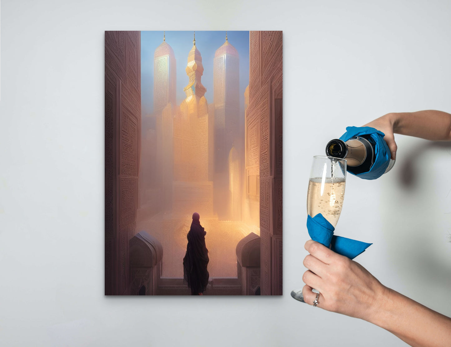 TEMPLE OF DIVINITY, African Portrait Canvas Wall Art.