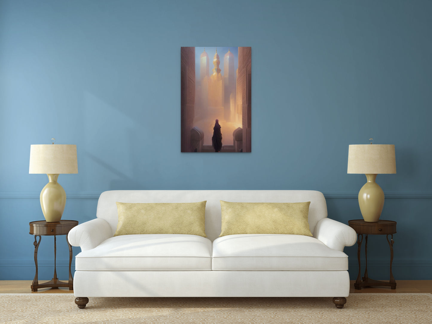 TEMPLE OF DIVINITY, African Portrait Canvas Wall Art.