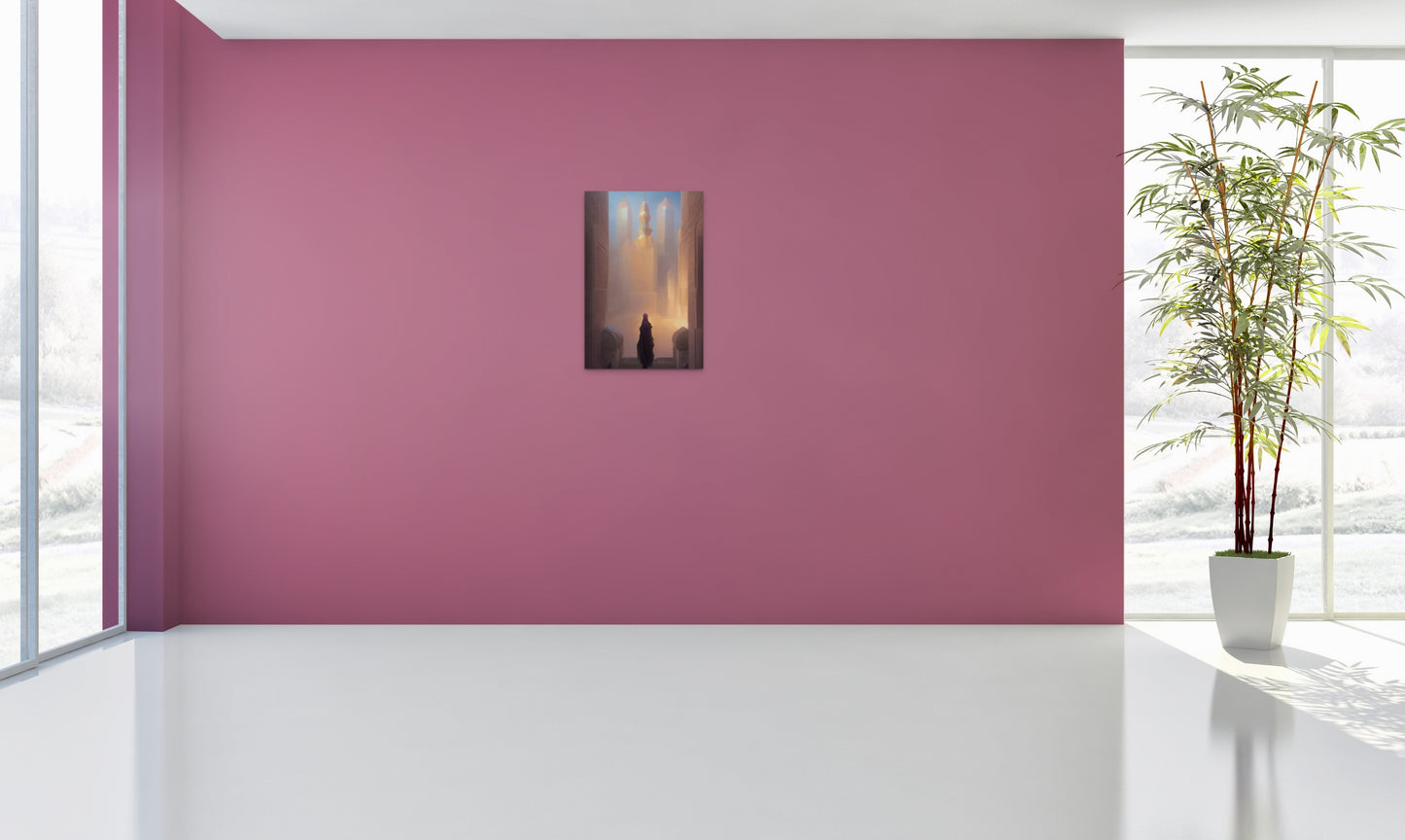 TEMPLE OF DIVINITY, African Portrait Canvas Wall Art.