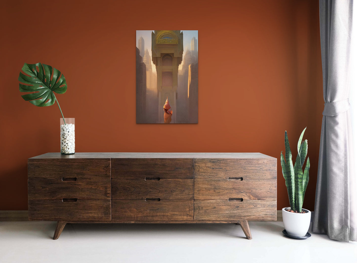 TEMPLE OF INSIGHT, African Portrait Canvas Wall Art.