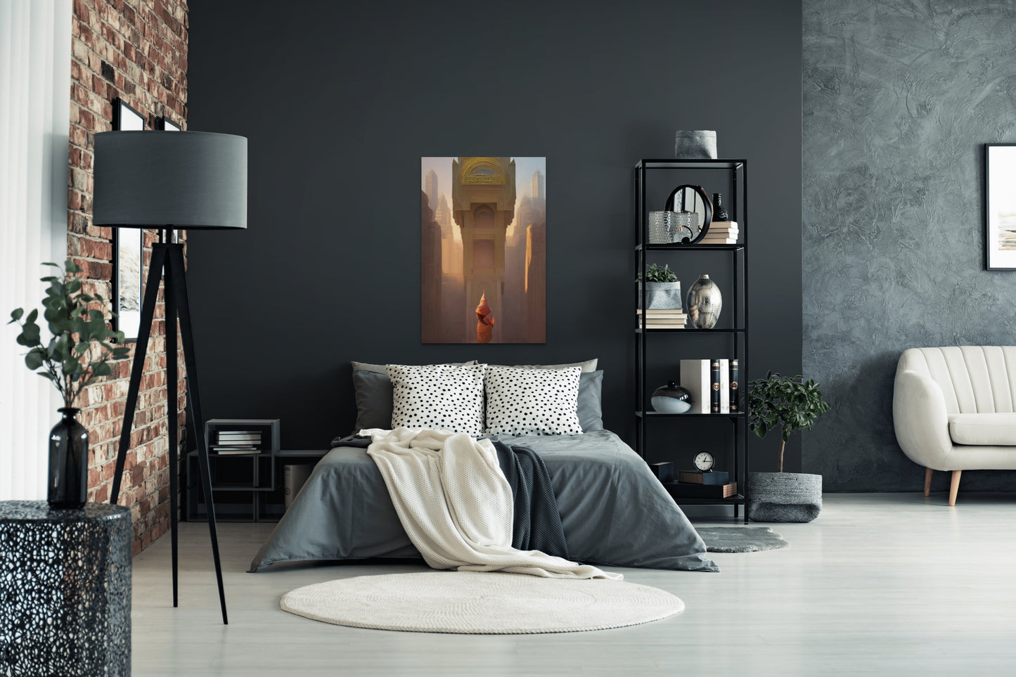 TEMPLE OF INSIGHT, African Portrait Canvas Wall Art.