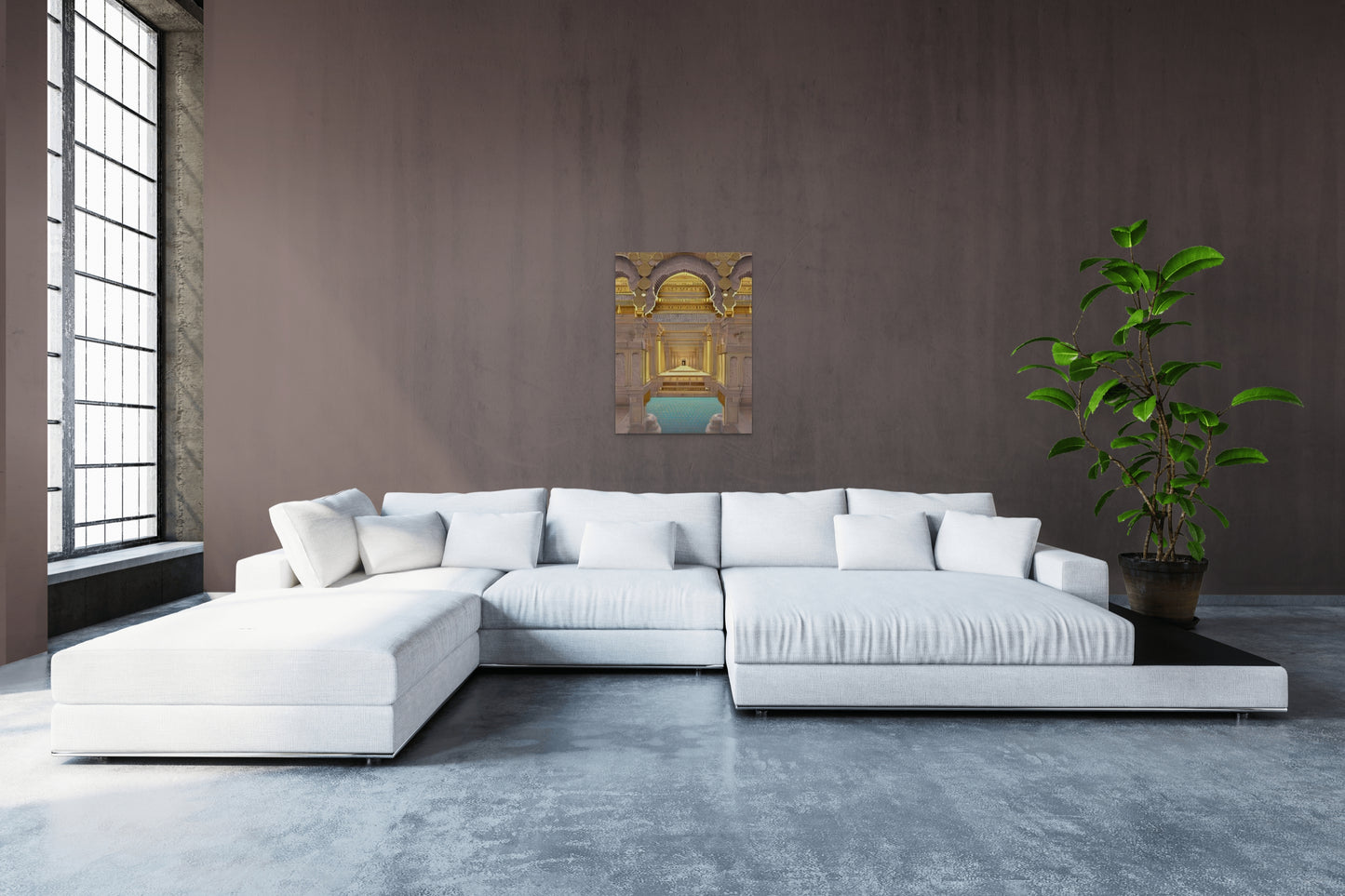 TEMPLE OF MEDITATION, African Portrait Canvas Wall Art.