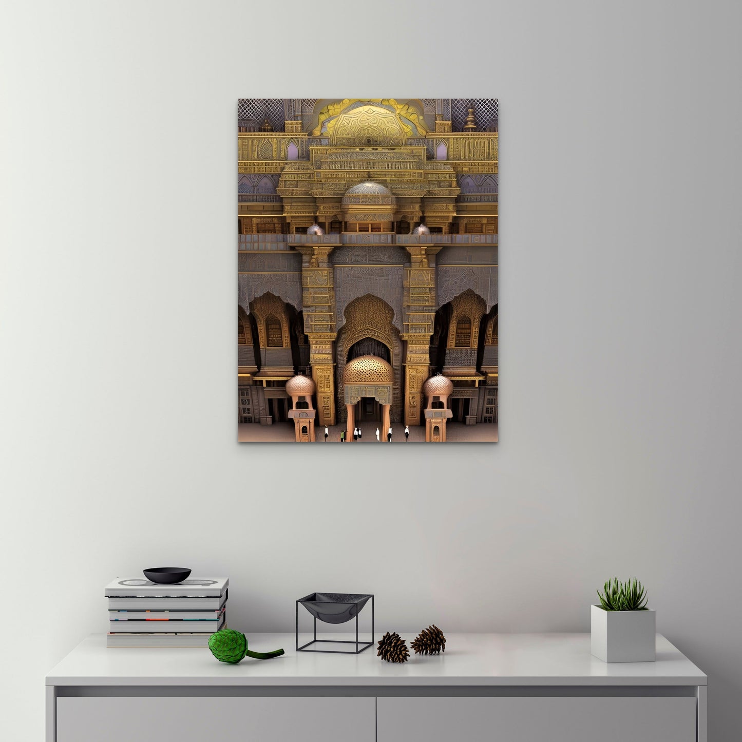 TEMPLE OF PERSEVERANCE, African Portrait Canvas Wall Art.