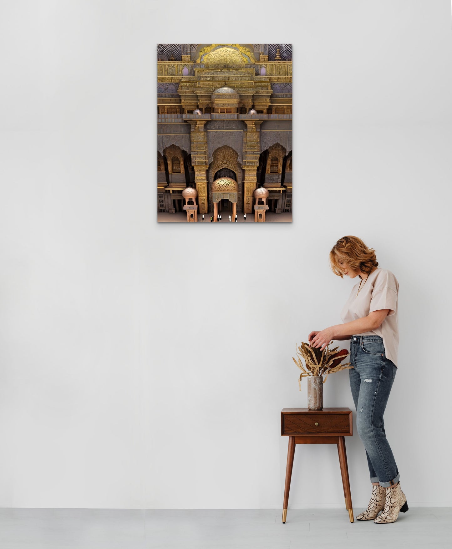 TEMPLE OF PERSEVERANCE, African Portrait Canvas Wall Art.