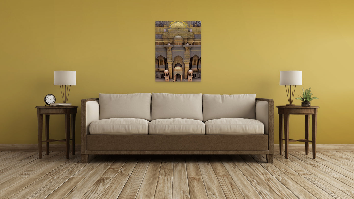 TEMPLE OF PERSEVERANCE, African Portrait Canvas Wall Art.