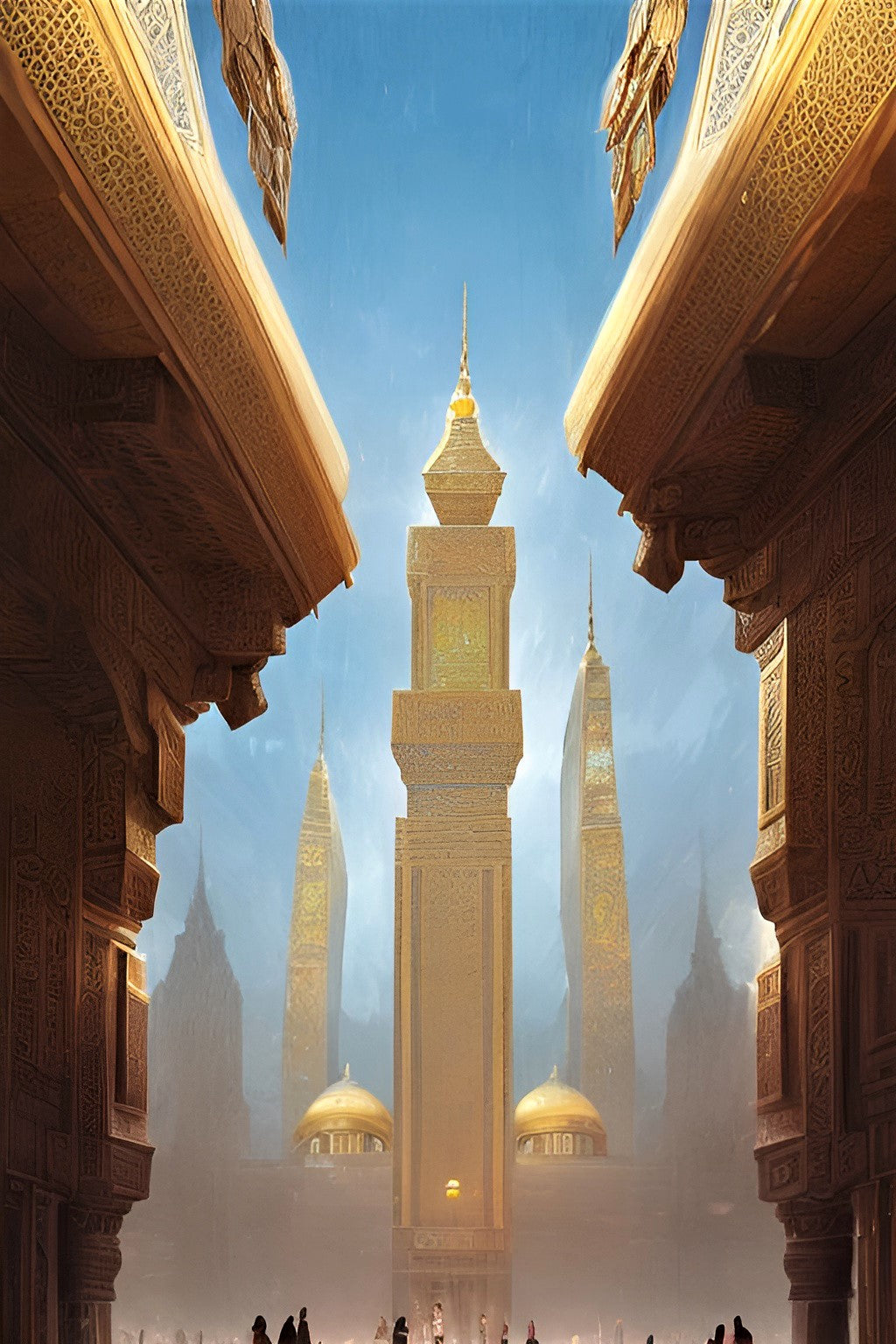 TEMPLE OF PRAYER, African Portrait Canvas Wall Art.
