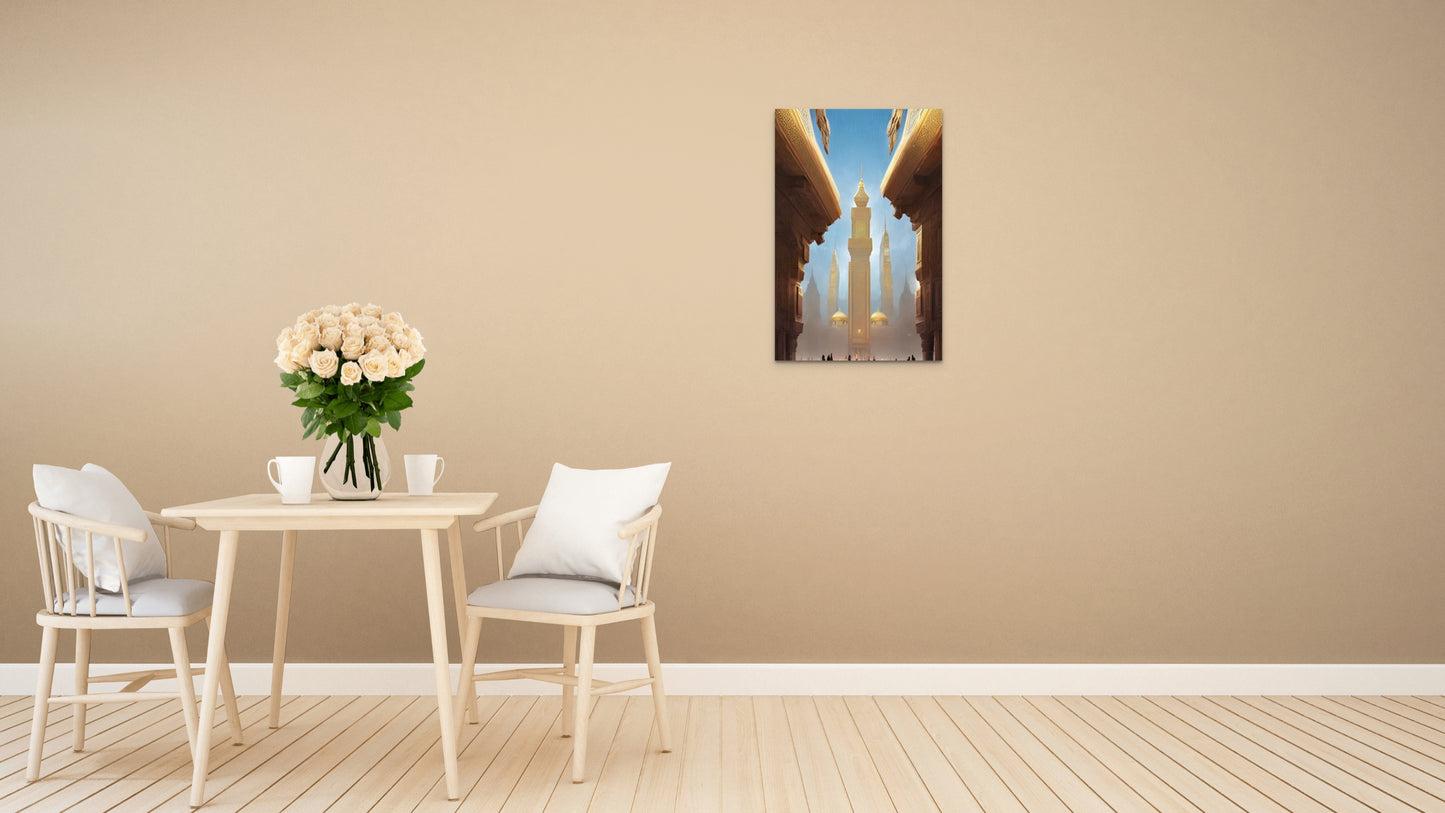 TEMPLE OF PRAYER, African Portrait Canvas Wall Art.