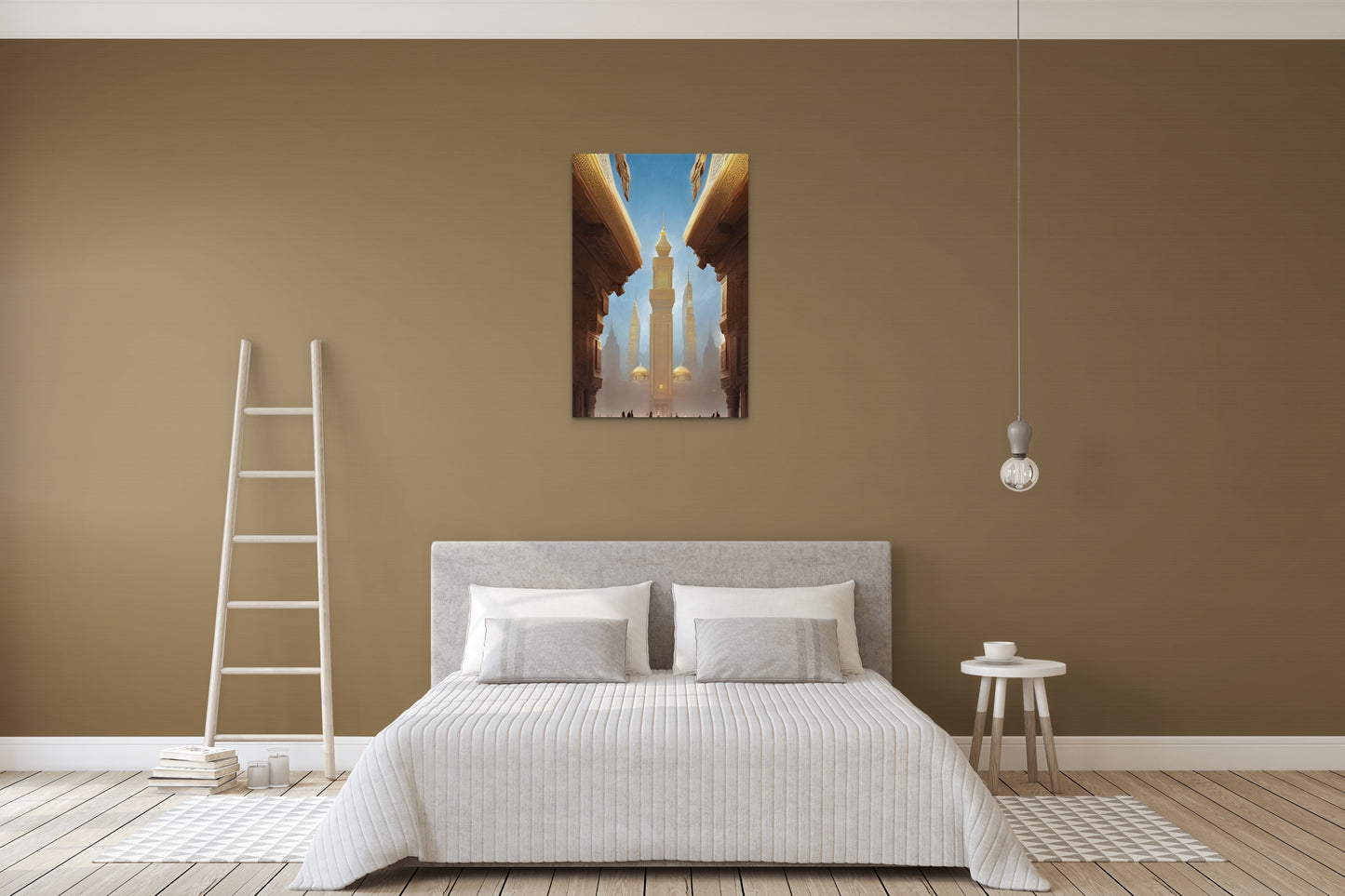 TEMPLE OF PRAYER, African Portrait Canvas Wall Art.