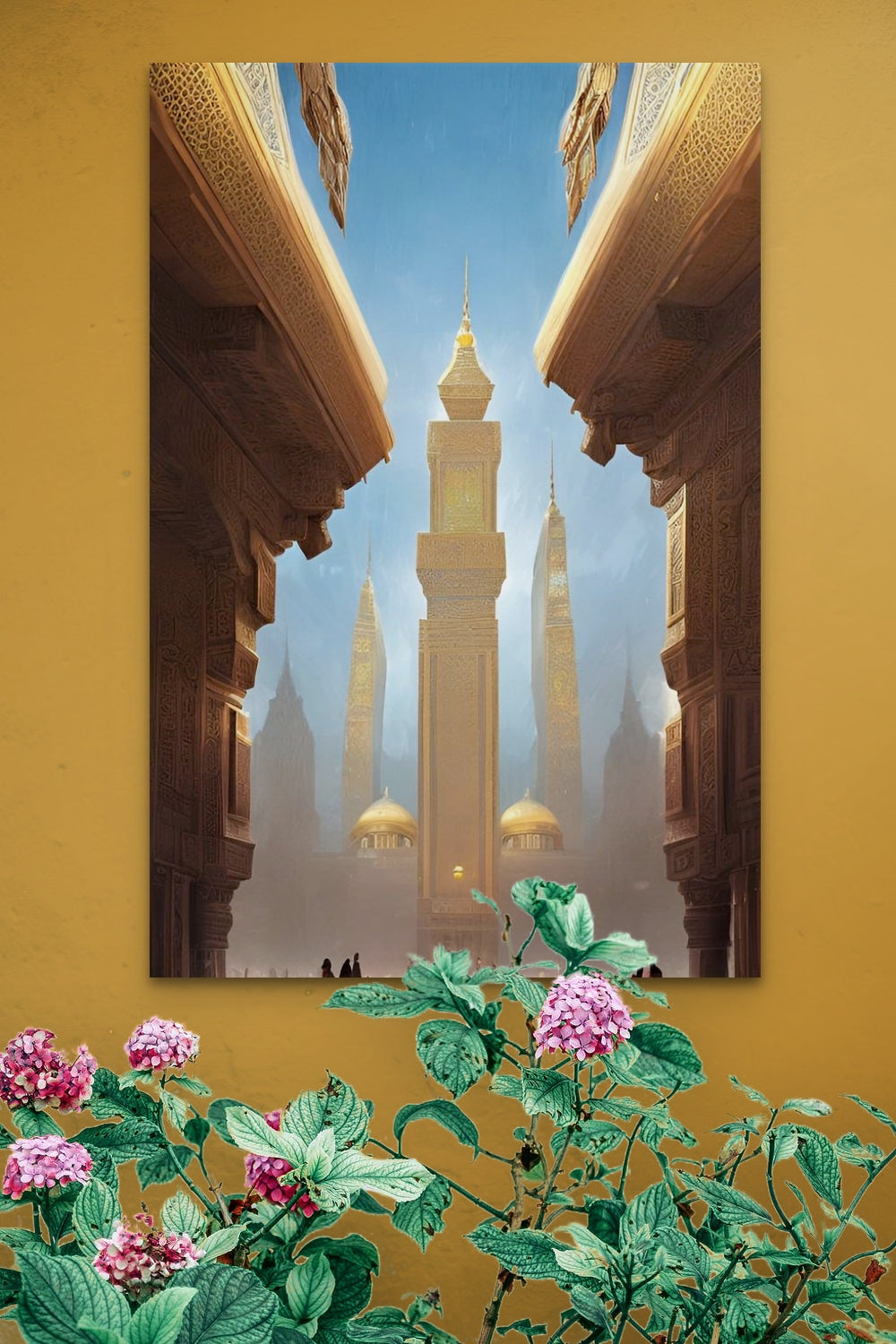 TEMPLE OF PRAYER, African Portrait Canvas Wall Art.