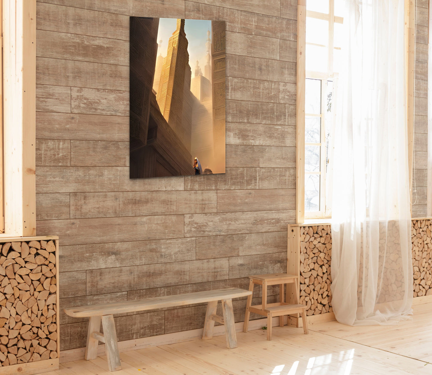 TEMPLE OF TEMPERMENT, African Portrait Canvas Wall Art.