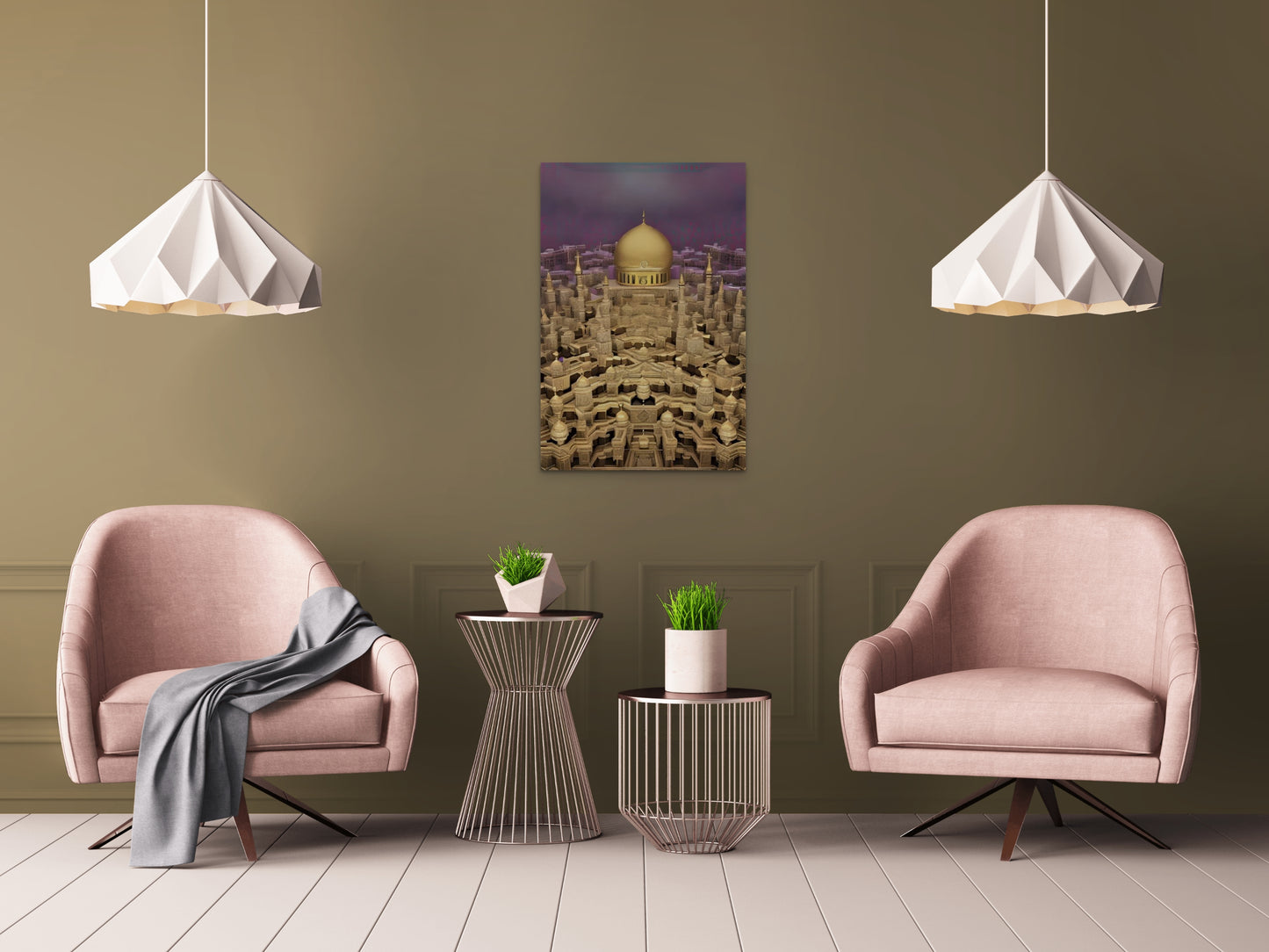 TEMPLE OF TOGETHERNESS, African Portrait Canvas Wall Art.
