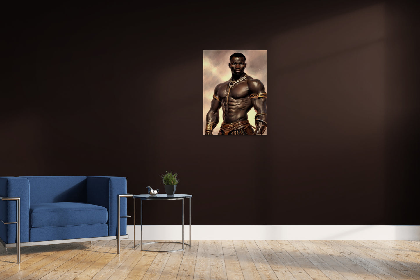 WARRIOR BOWANDA, African Portrait Canvas Wall Art.