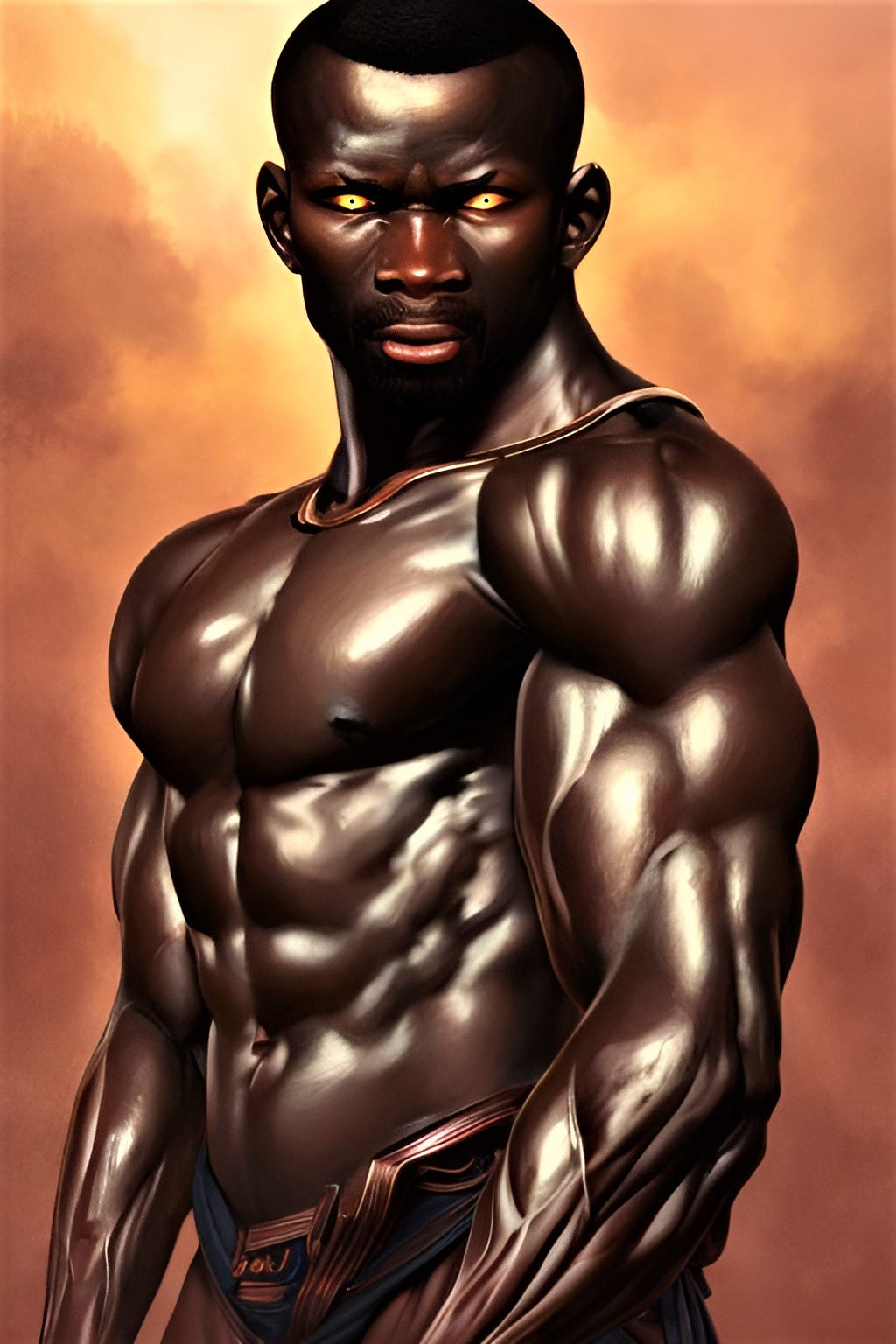 WARRIOR CYON, African Portrait Canvas Wall Art.