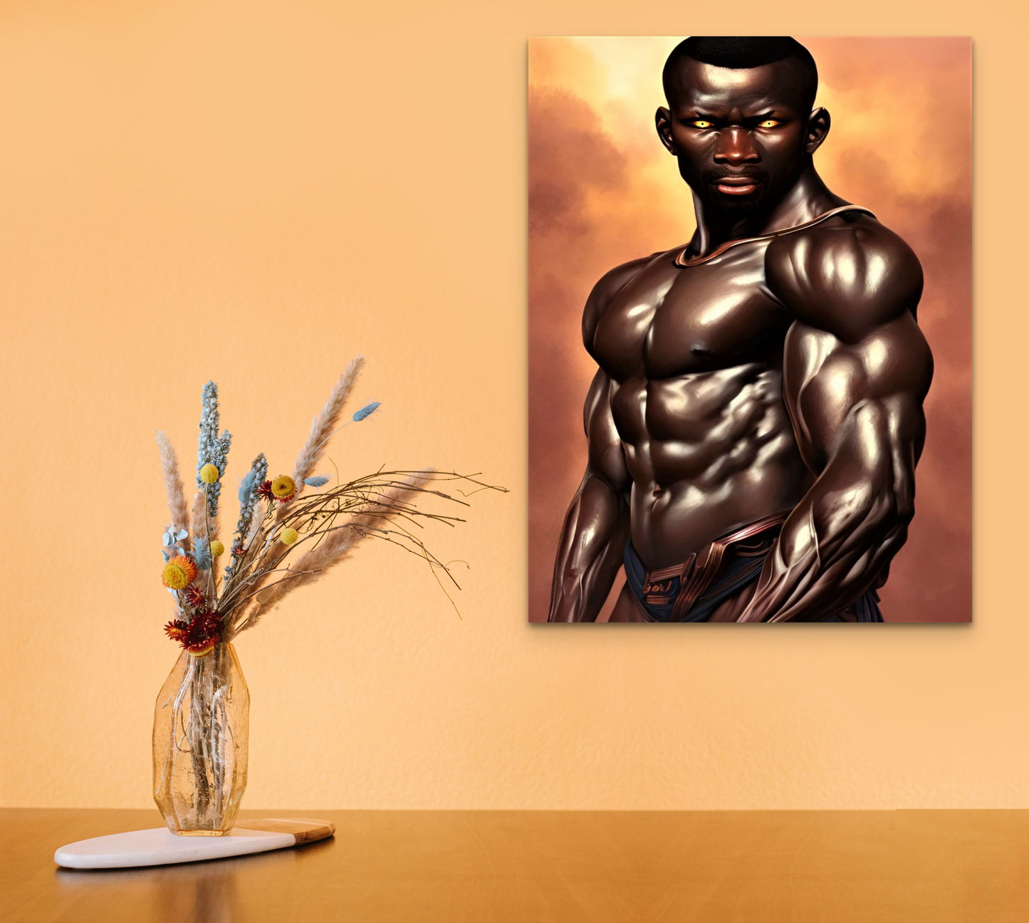 WARRIOR CYON, African Portrait Canvas Wall Art.