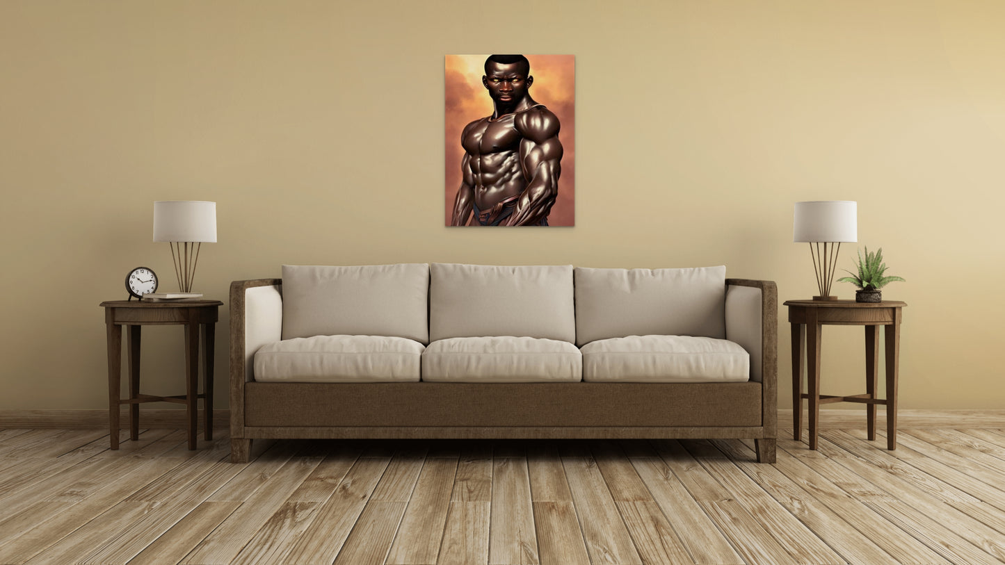 WARRIOR CYON, African Portrait Canvas Wall Art.